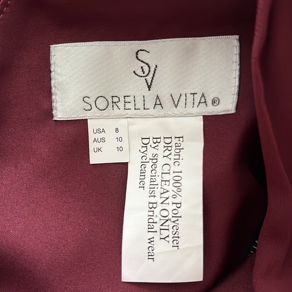 Sorella Vita Romanic Grecian Bridesmaid Dress in Burgundy - Picture 8 of 8